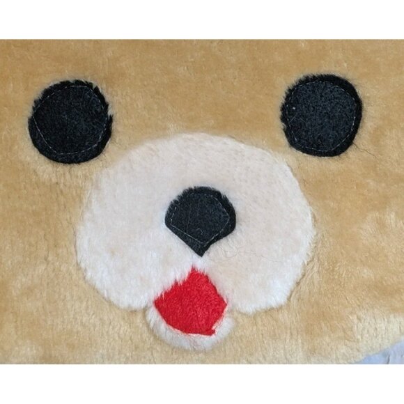 House of Lloyd Teddy Pillow Plush Bear Time Mat Cushion Face Seat Round Head Vtg - Picture 4 of 10